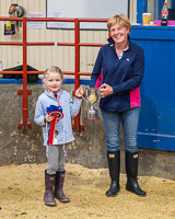 3 Sophie Sutherland age 6yrs from Bogrie Champion and first prize Class 2 Longtown Mart Young Handlers sponsored by Farmers Guardian 8th August 2024